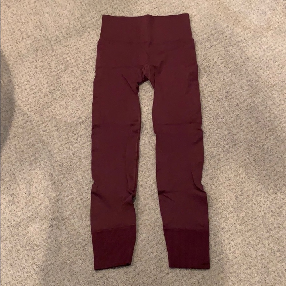 Maroon High Waisted Lululemon Leggings
